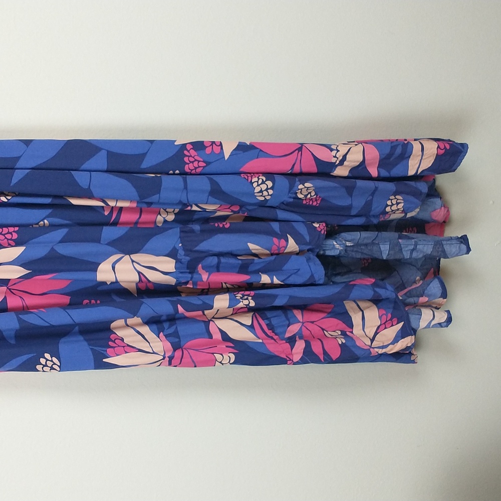 Abel The Label Anthropologie Santa Cruz Dress Small Floral Fit and Flare Ruffle - Picture 3 of 12